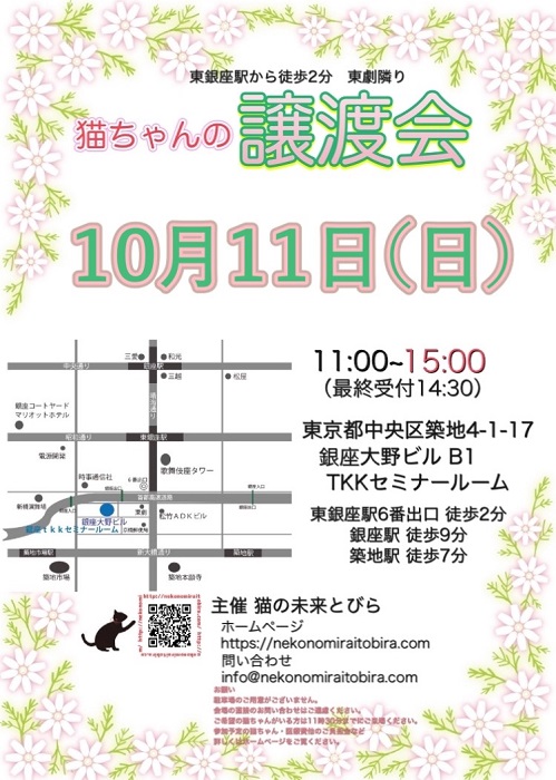 猫の未来とびら譲渡会in東銀座